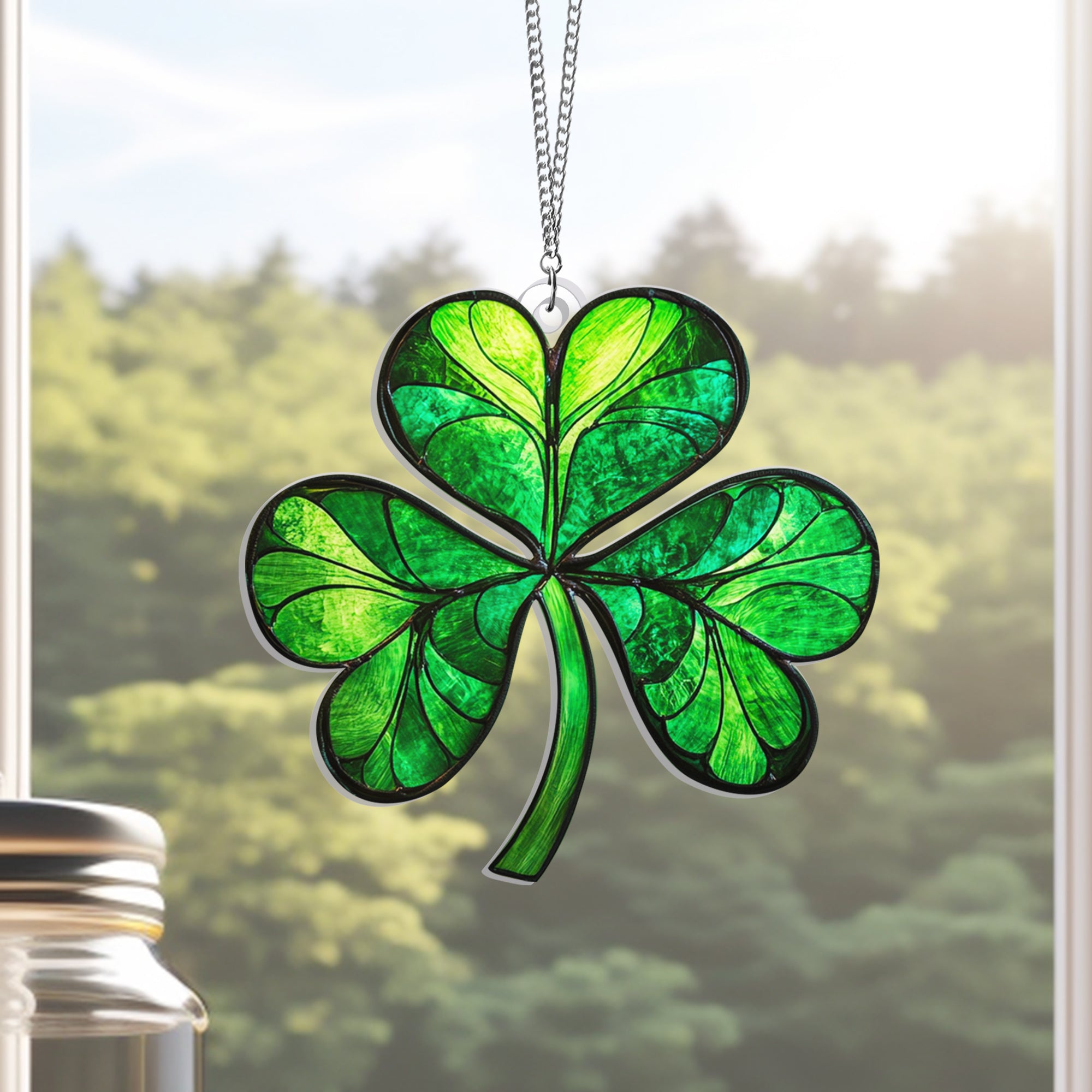 Irish Shamrock St. Patrick's Day Acrylic Suncatcher Hanging – Flagwix
