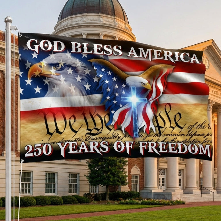 250 Years of Freedom Grommet Flag God Bless America Flagwix