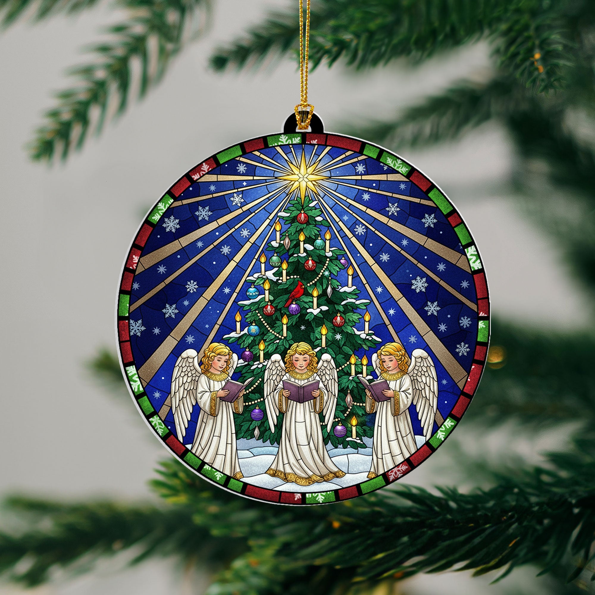 Christian Angel Cardinal Ornament | Traditional Christmas Ornament ...