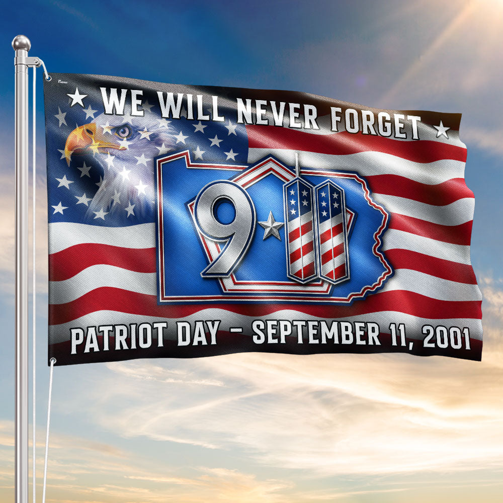 911 Memorial Flag Never Forget Pentagon Patriot Day American