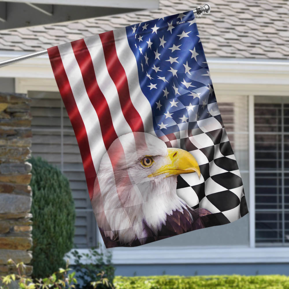 Racing Checkered USA Flag Blanket