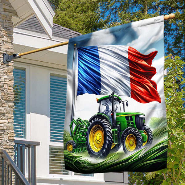 Farm Agricultural Tractors French Flag
