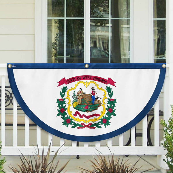 West Virginia Non-Pleated Fan Flag
