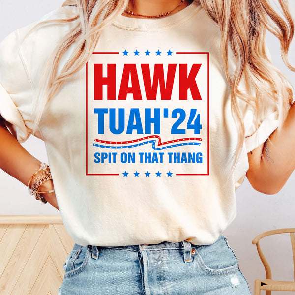 Hawk Tuah’24 Spit On That Thang Hawk Tuah Funny Comfort Color T-Shirt