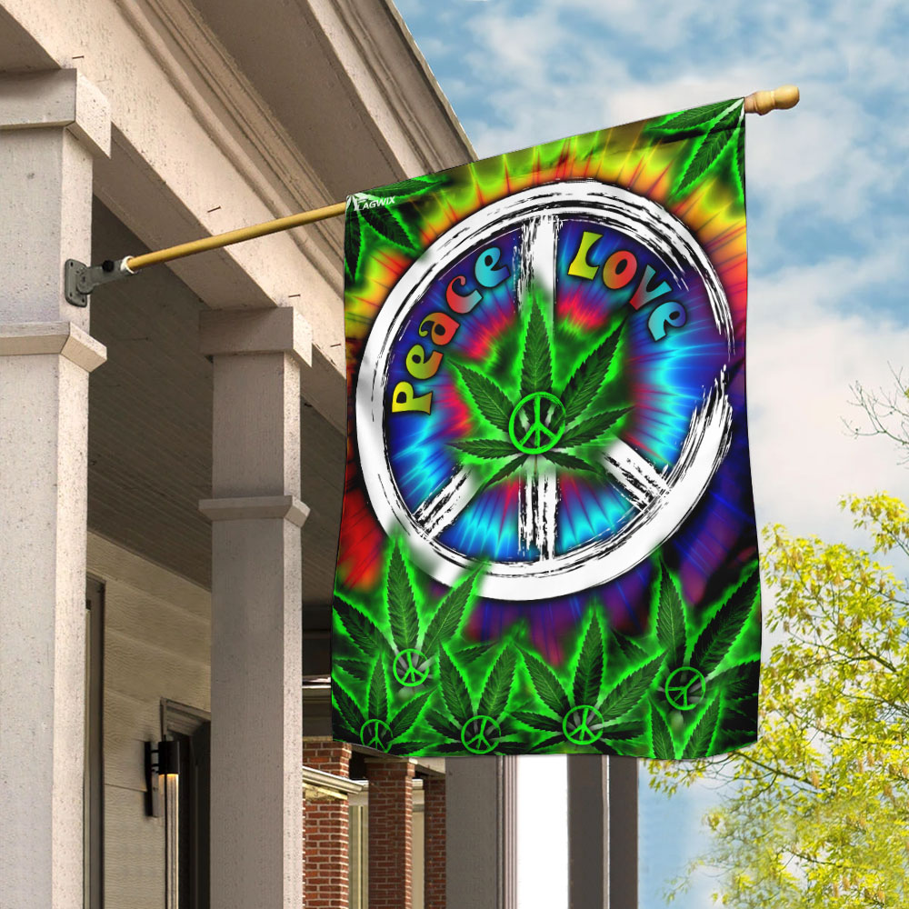 Peace, Love Hippie Flag – Flagwix