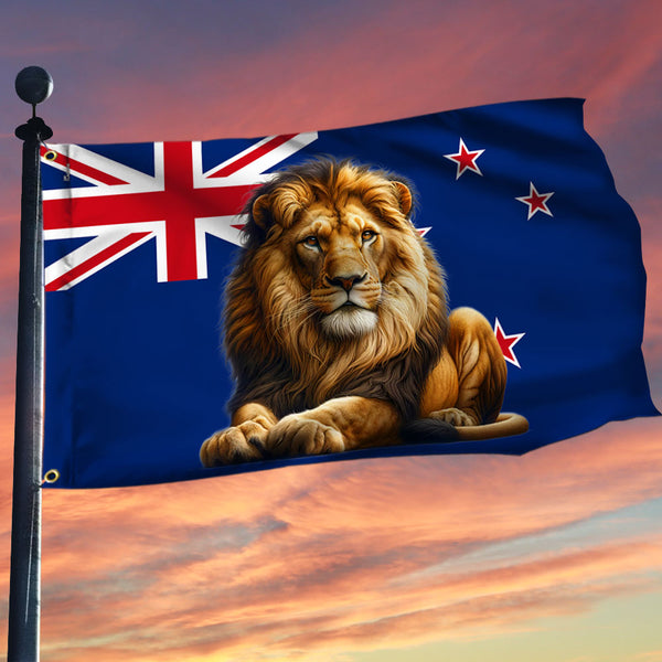 Lion Of Judah New Zealand Grommet Flag