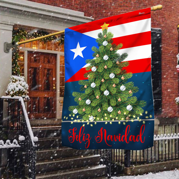 Puerto Rico Feliz Navidad Flag TQN710Fv1