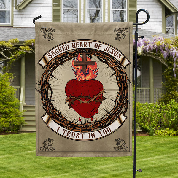 Sacred Heart Of Jesus I Trust In You Christian Flag TQN3257F