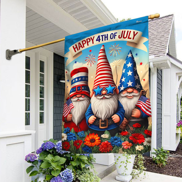Flagwix American Flag - Gnomes Happy 4th Of july Independence Day Flag TQN2980F