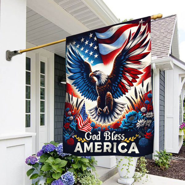 Flagwix American Flag - FLAGWIX Patriotic Eagle God Bless America Flag MLN2724F