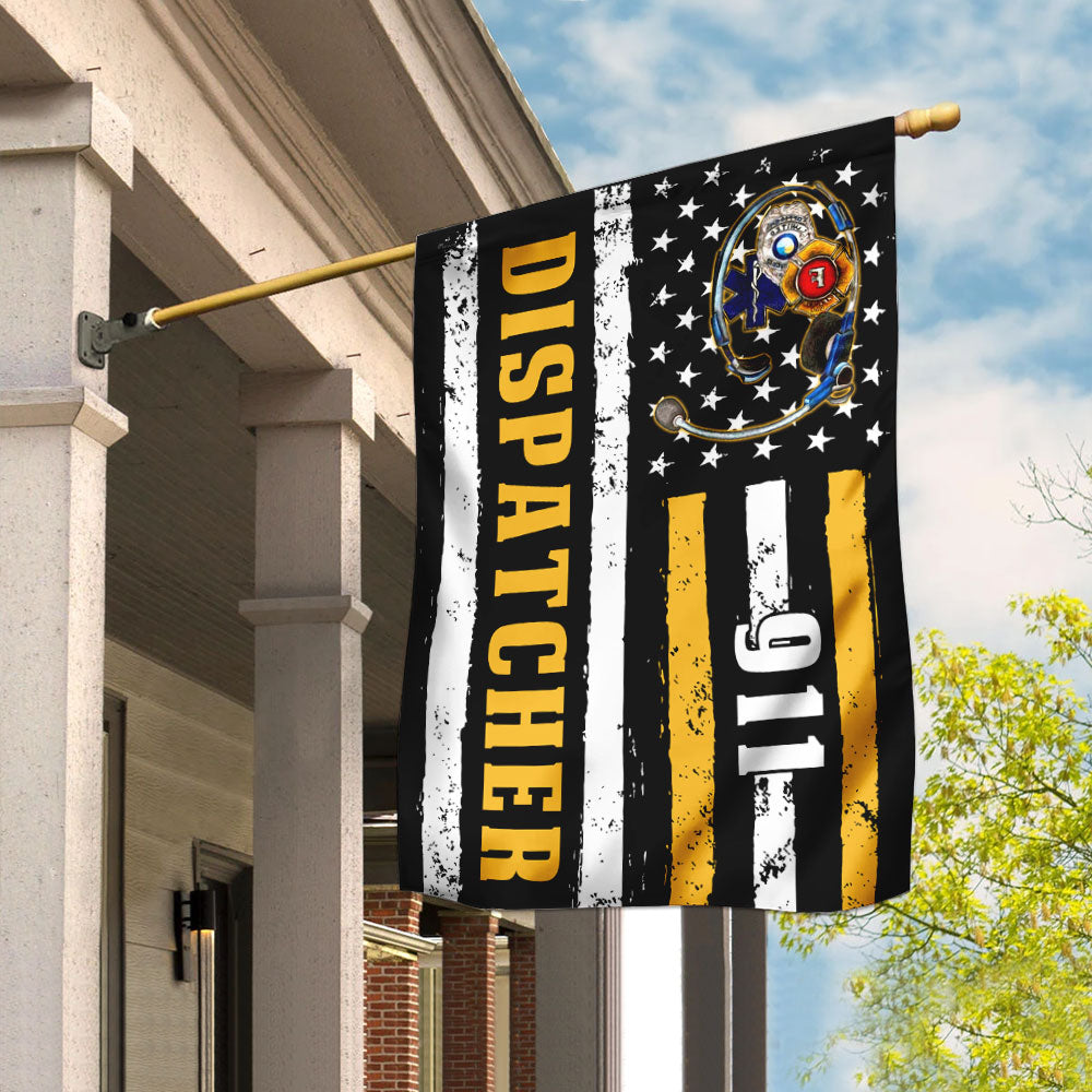 9 11 Dispatcher Thin Gold Line FLAGWIX ™ 911 Dispatcher Flag – Flagwix
