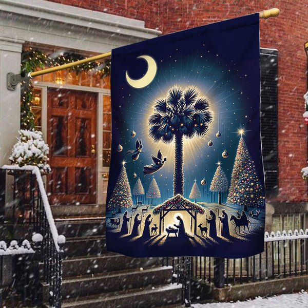 South Carolina Christmas Nativity Child Is Born Flag