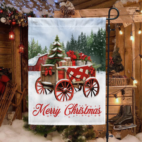 Winter Wagon Christmas Flag TQN1897F