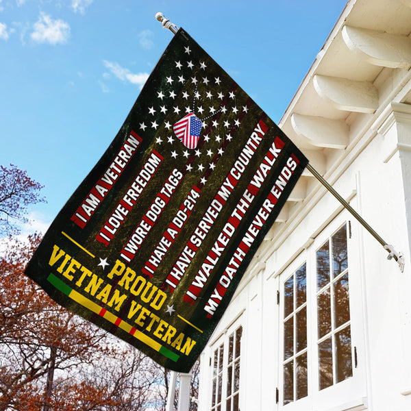 Vietnam Veteran Flag I Walked The Walk Flag QNN532F