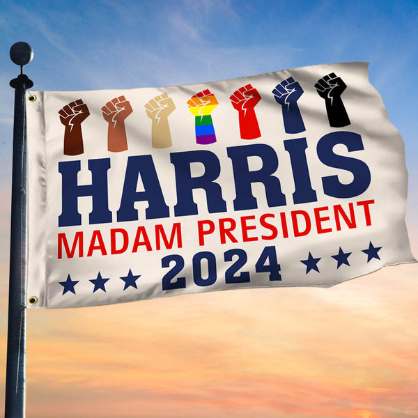 Kamala Harris 2024 Madam President Grommet Flag