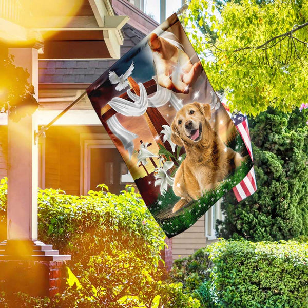 Jesus Is My Savior Golden Retriever Is My Therapy Flag