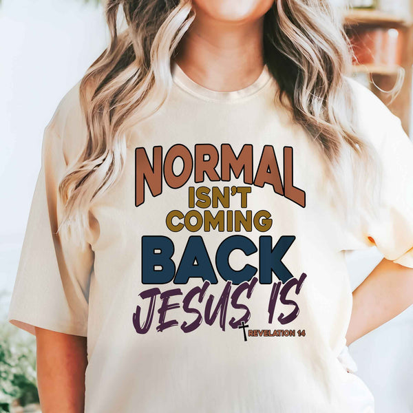 Gifts For Christian, Normal Isn't Coming Back Jesus Is T-Shirt