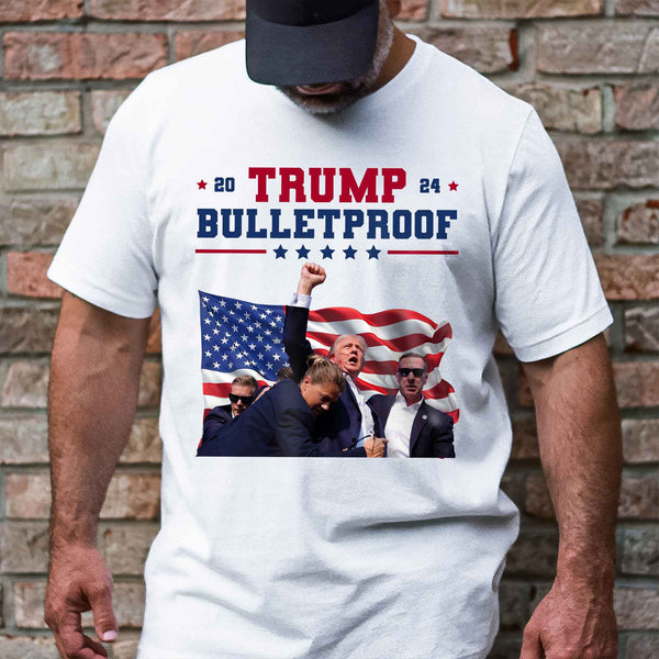 Trump Shooting Shirt Donald Trump 2024 Bulletproof T-Shirt