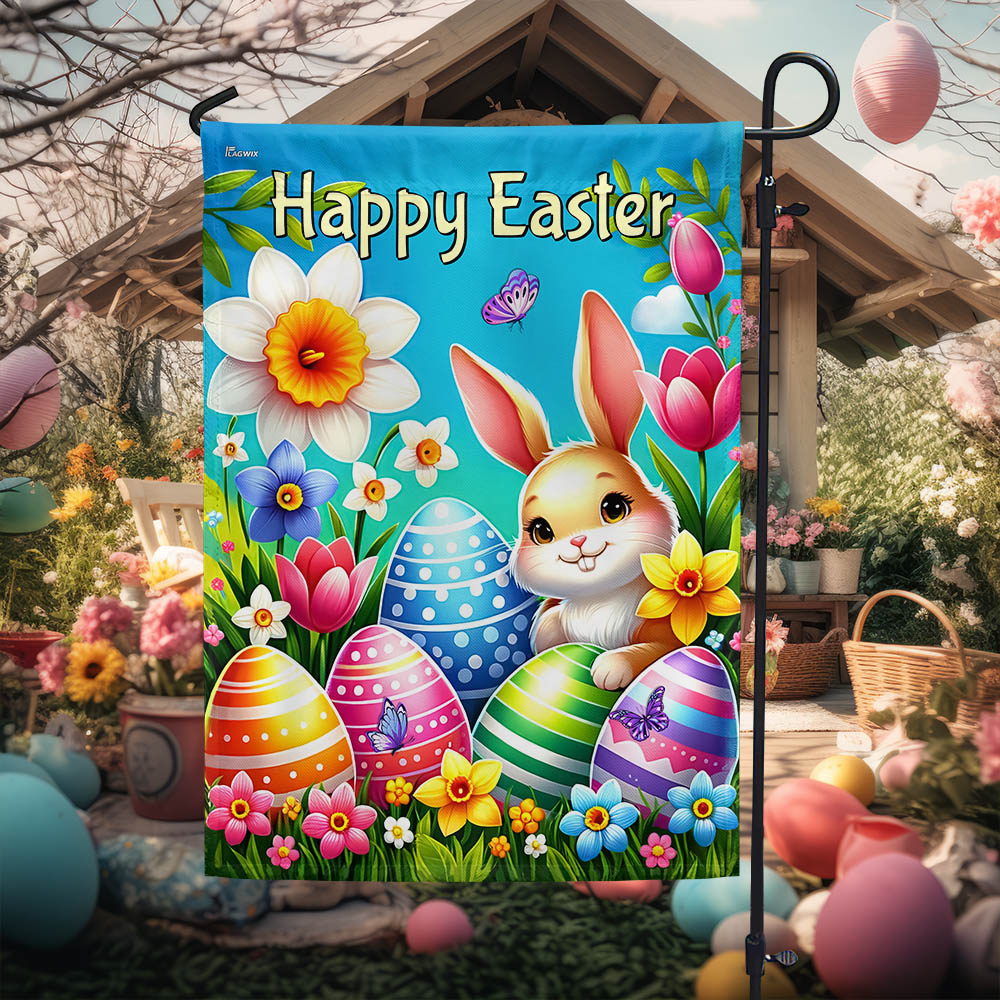 FLAGWIX Happy Easter Day Rabbit Bunny Flag – Flagwix