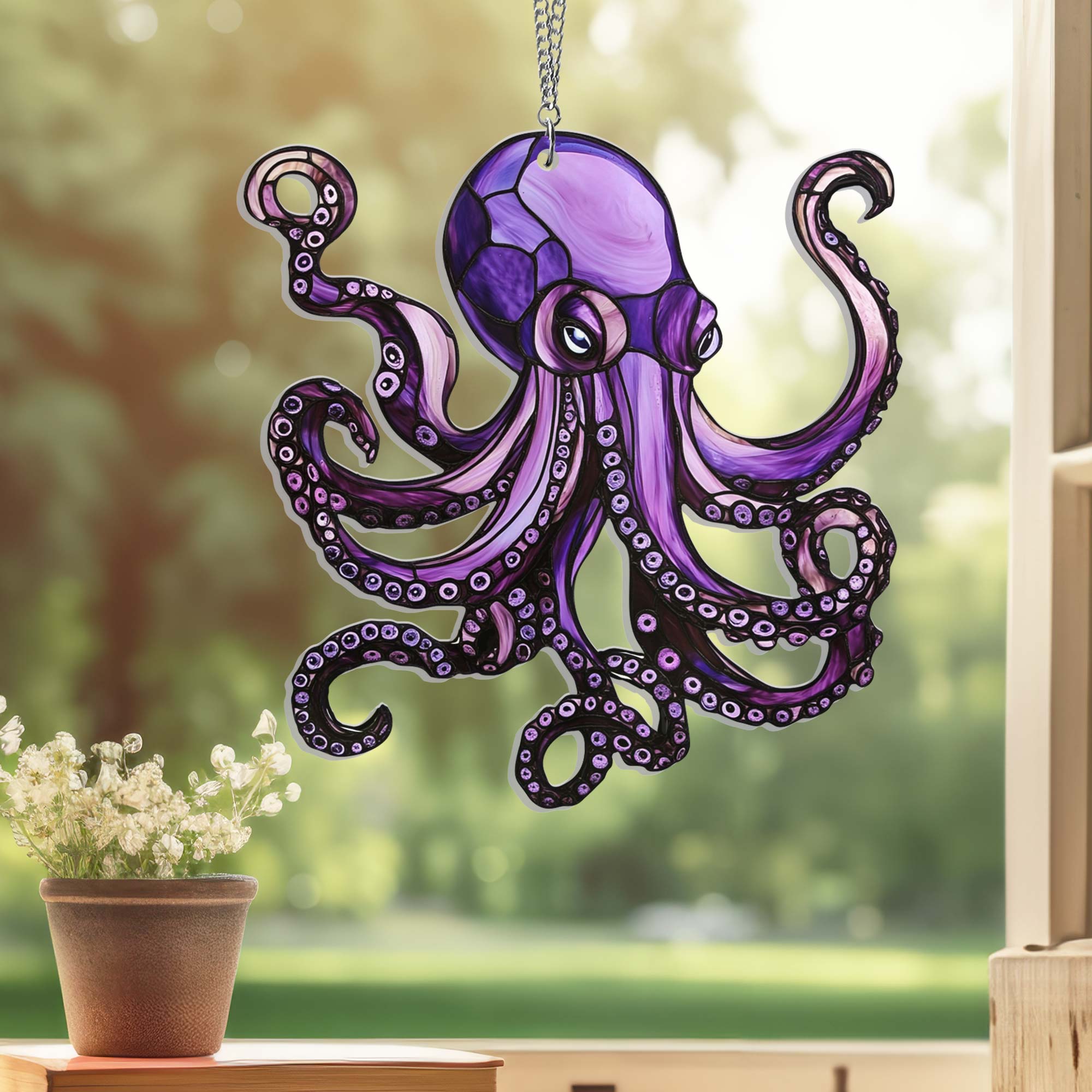 Octopus Suncatcher Acrylic Window Hanging – Flagwix
