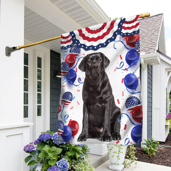 Patriotic Black Labrador Retriever Dog  4th Of july Independence Day Flag TQN1298Fv2