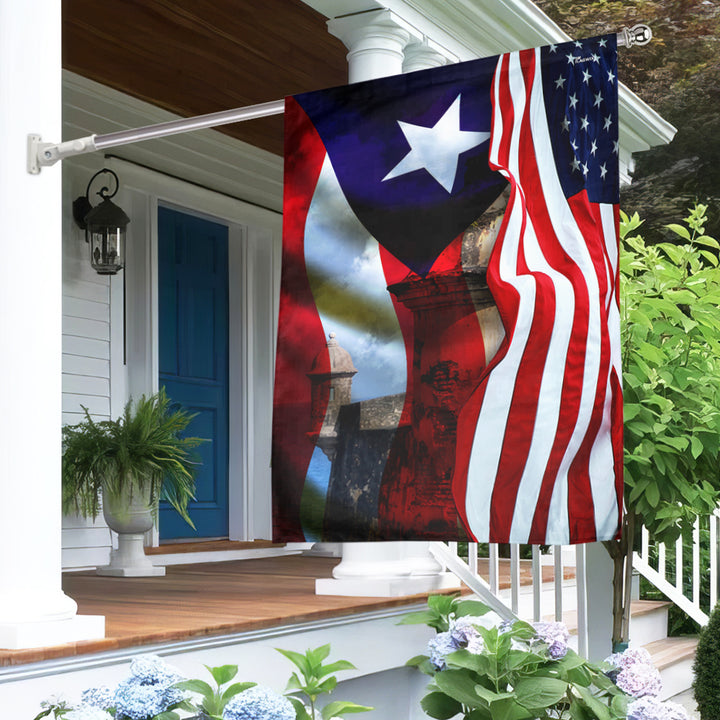 American Flag Puerto Rican Flag