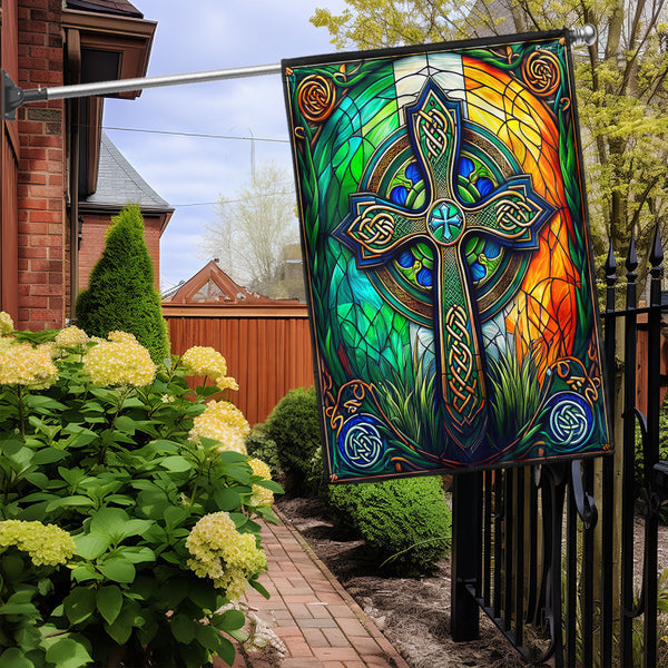 FLAGWIX  Irish Celtic Cross St. Patrick's Day Flag TQN2534F