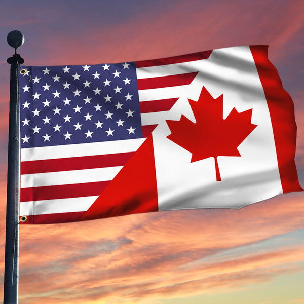Canada America Friendship Grommet Flag