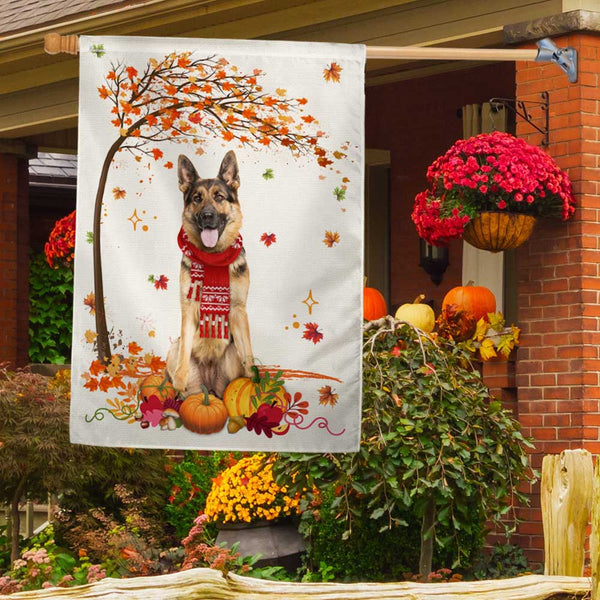 German Shepherd Fall Flag