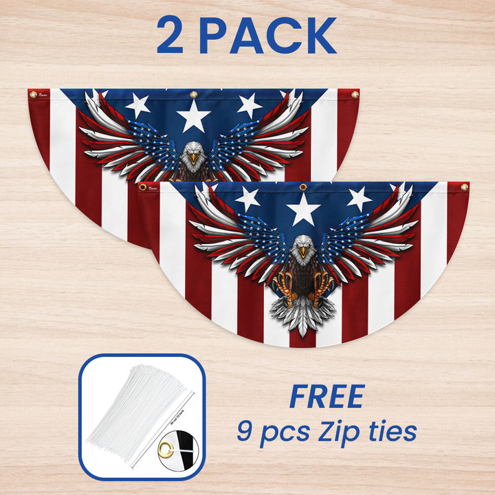 Eagle and flag