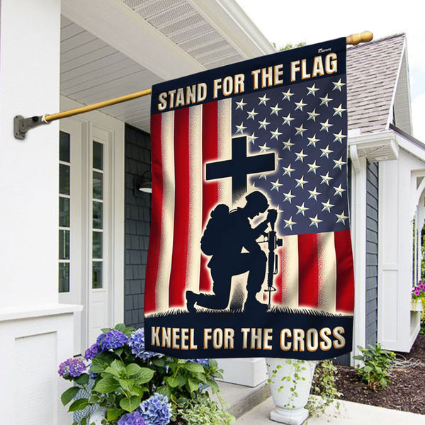 FLAGWIX  Stand For The Flag  Kneel For The Cross Veteran Flag