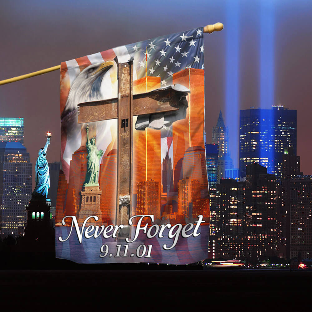 911 Flag Never Forget September 11 American Eagle Memorial Flag TPT107 ...