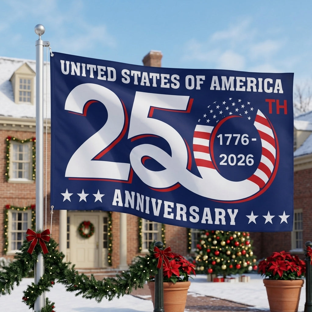 1776–2026 America 250th Anniversary Grommet Flag 3-Day Shipping