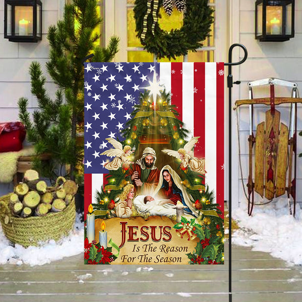 Nativity of Jesus Holy Family Jesus Is The Reason For The Season Flag MLN1961F