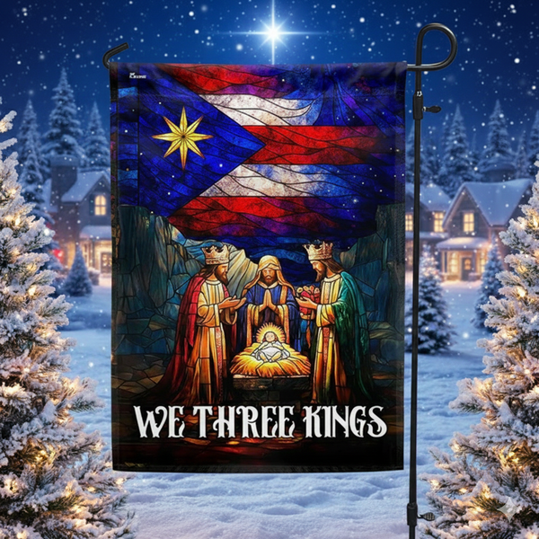 We Three Kings Nativity Flag | Puerto Rico Christmas Christian Flag
