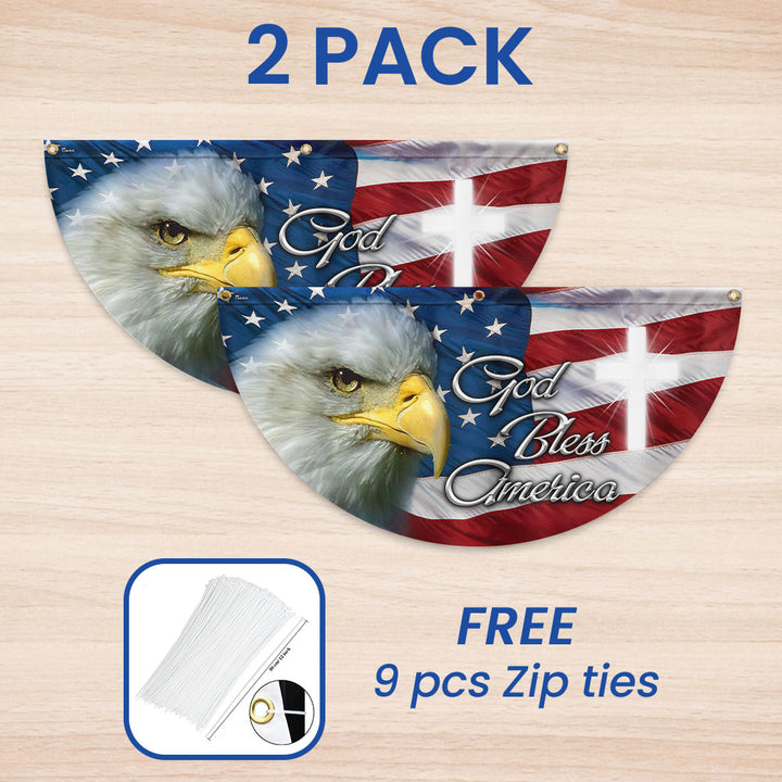 God Bless America bunting flag