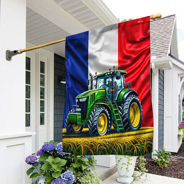 Farm Tractor French Flag