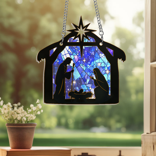 Nativity Jesus Birth Suncatcher Acrylic Hanging
