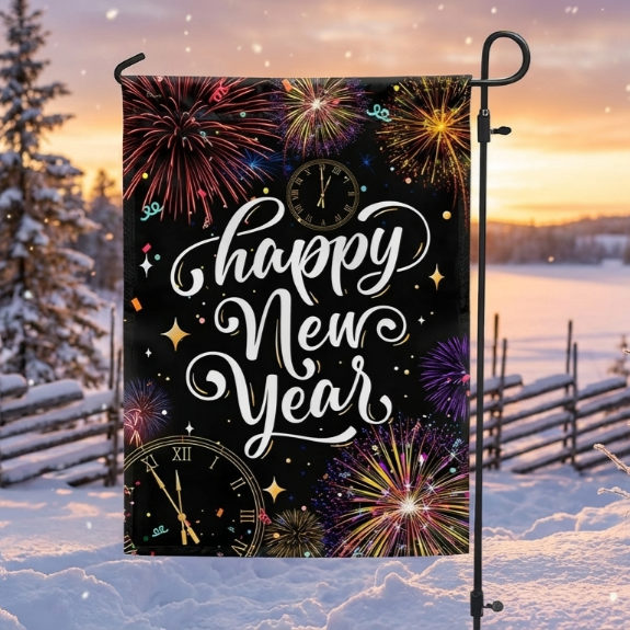 Happy New Year 2026 Flag