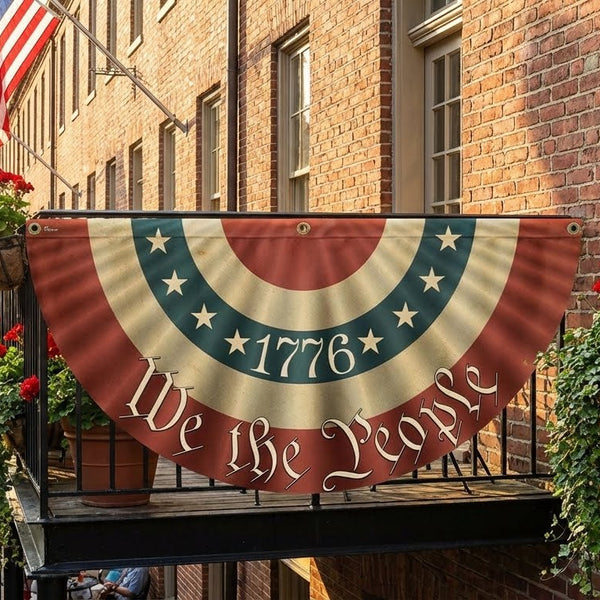 1776 We The People Patriotic American Flag Bunting 3-Day Shipping