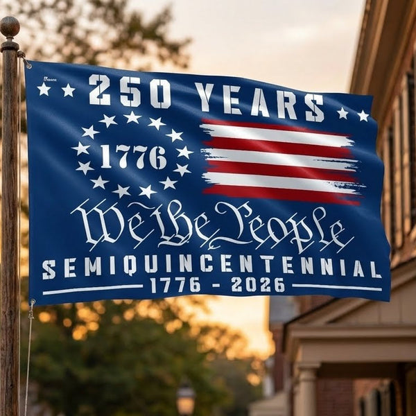 Flagwix American Flag - America 250th Anniversary We The People Grommet Canvas Flag