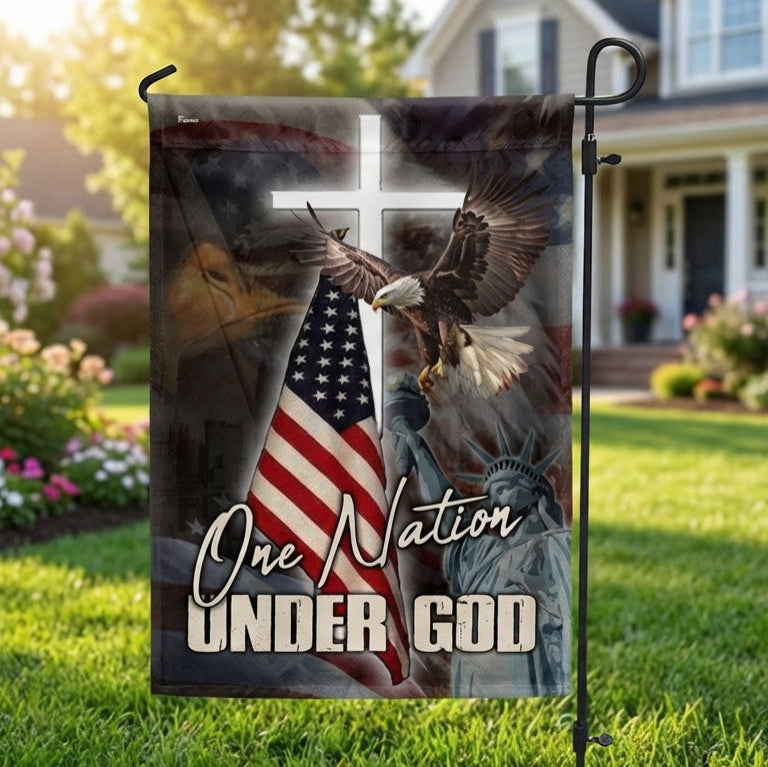 One Nation Under God America Flag, Double-Printed, 3-Day Shipping
