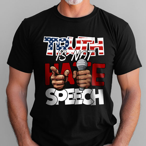Truth The New Hate Speech Political Correctness USA Flag T-Shirt