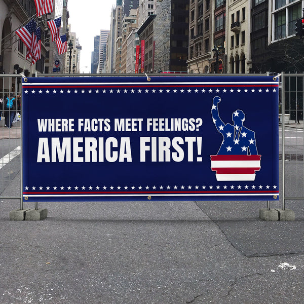 America First Fence Banner – Charlie Kirk Tribute Patriotic Sign