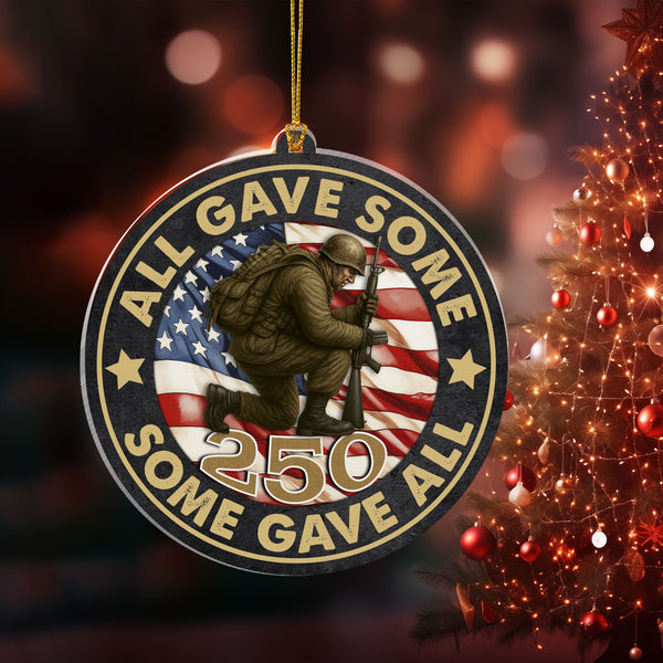 250 years of America Acrylic Ornament, 1776-2026 Liberty Bell Decoration, All Gave Some Patriotic Ornament, American Independence Day Gifts