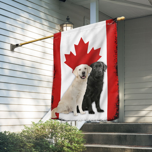 Canadian Labrador Dog Maple Leaf Flag for Dog Lovers