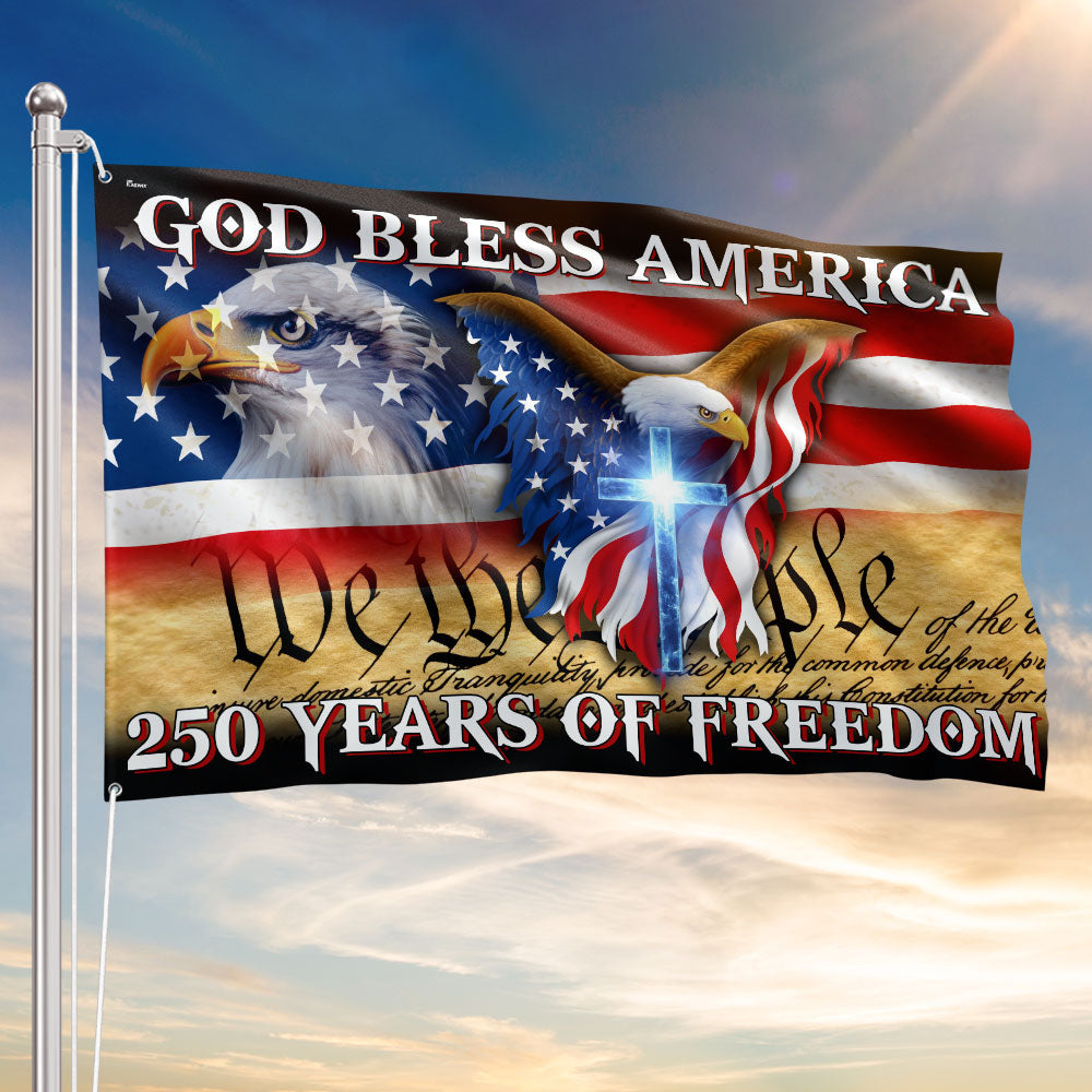 250 Years of Freedom Grommet Flag God Bless America Flagwix