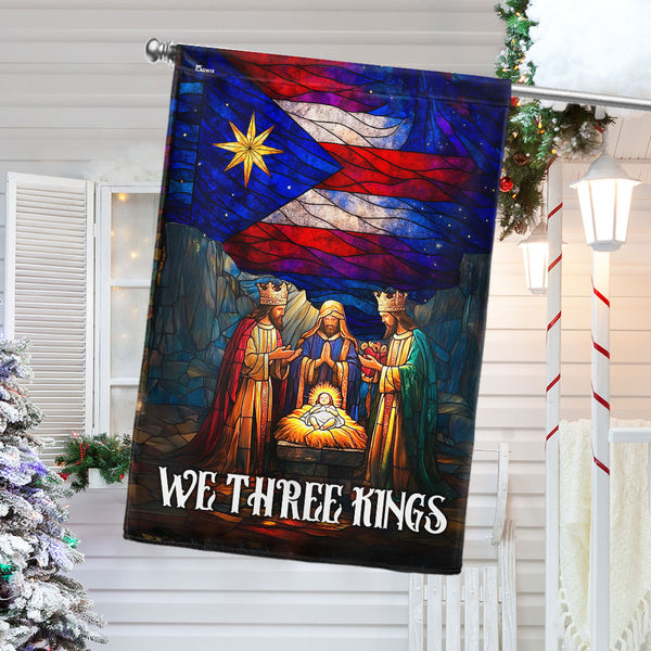 We Three Kings Nativity Flag | Puerto Rico Christmas Christian Flag