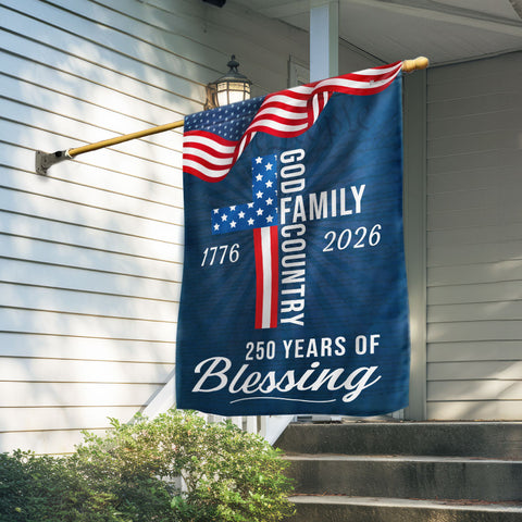 American Patriotic Flag 250 Years of Blessing God 1776 2026