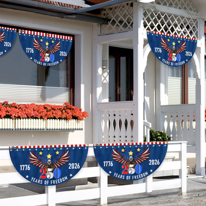 250 Years of Freedom Semiquincentennial American Eagle Patriotic Fan F ...